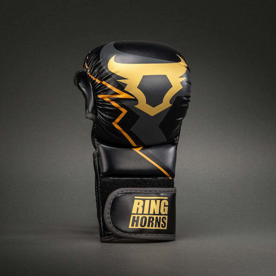 Ringhorns Charger MMA Sparring Gloves Black Gold