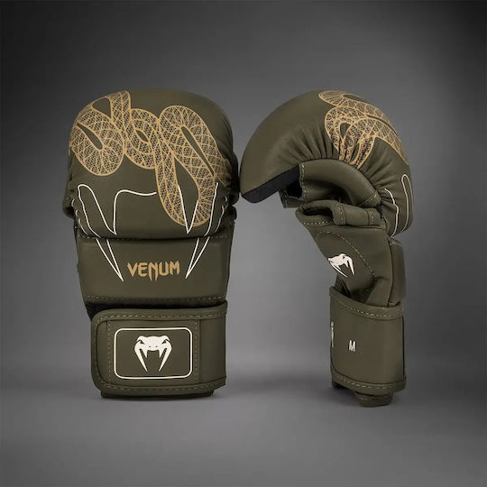 MMA Gloves Venum Serpenti Sparring Gloves Khaki Bronze Ivory