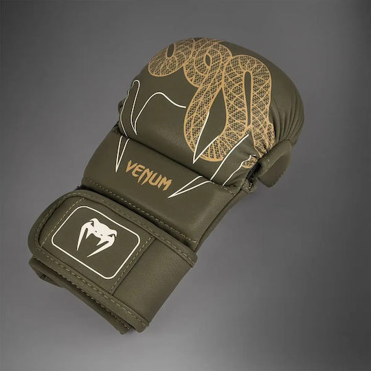 MMA Gloves Venum Serpenti Sparring Gloves Khaki Bronze Ivory