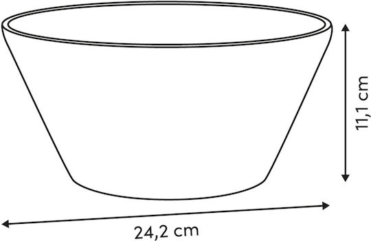 5Five Bol Pentru Salate Din Plastic Portocaliu 24x24x11cm