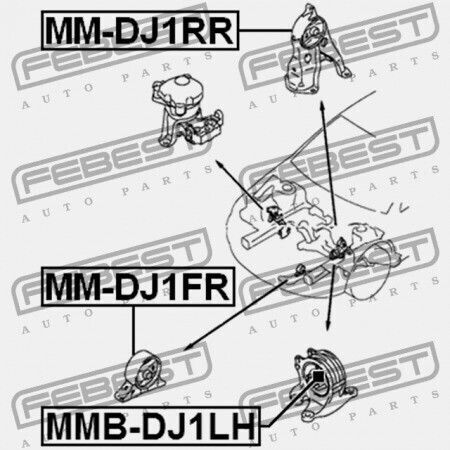 Engine Mount Rear for Mitsubishi Galant Dj1 3a 2003.11 Mexico Mmna Mr234837