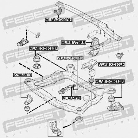 Στήριγμα Μαξιλαριού Κινητήρα Volvo Xc90 2003 8649262