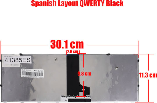 Spanish Laptop Keyboard For Toshiba Satellite M640 M645 M650 M600 P745 R801 P740 P745d Pk130iw1b00 V114502gs1 Pk130iw2b00 K000117220 Es Black Code 41385es