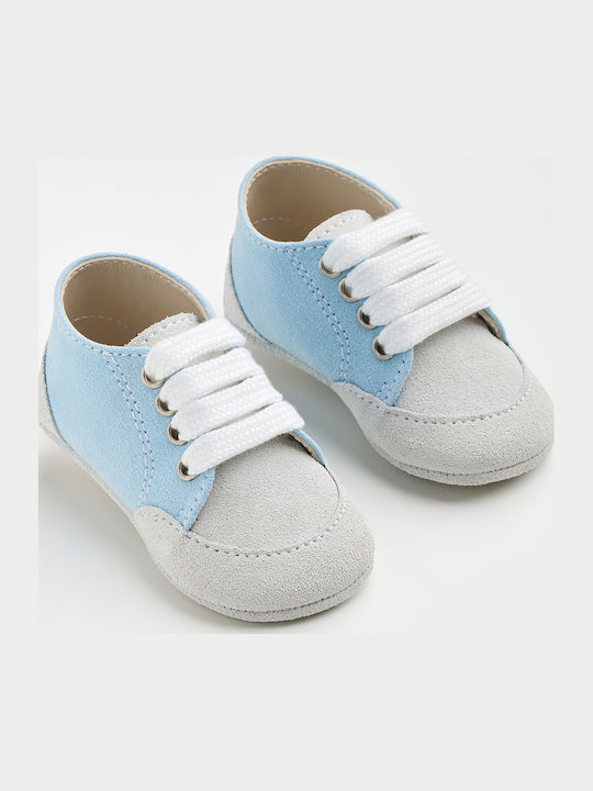 Ever Kid Christening Leather Sneakers Light Blue A606R