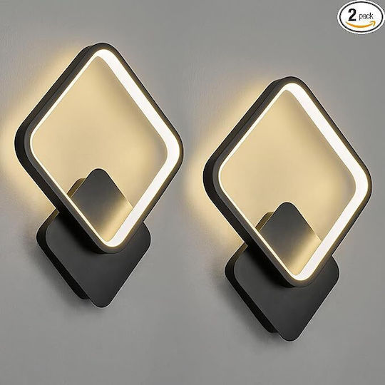 Lightplanet Φωτιστικό Τοίχου με Ενσωματωμένο LED Μαύρο