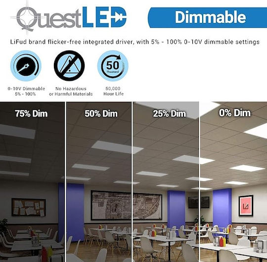 Lightplanet Lightplanet Parallelogramm Außen LED-Panels 80W mit Kaltweißem Licht 6500K 120x60cm