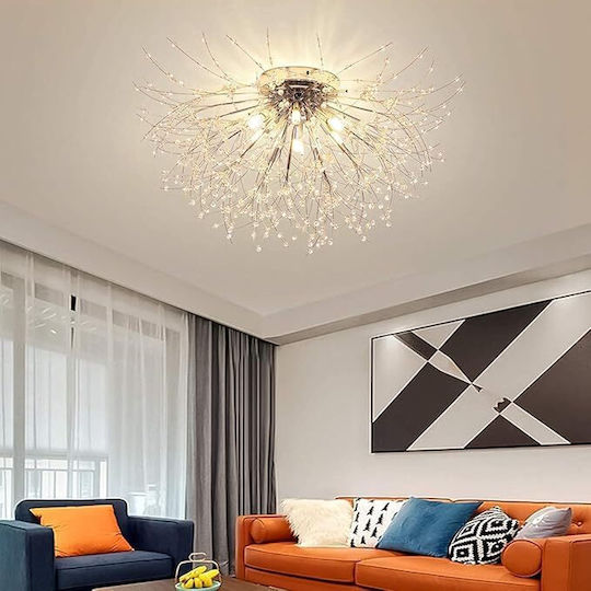 Lightplanet Κρεμαστό Φωτιστικό με Κρύσταλλα 35x35εκ.