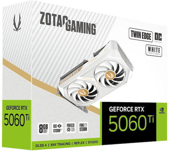 Zotac GeForce RTX 5060 Ti 8GB GDDR7 Twin Edge OC White Edition Κάρτα Γραφικών