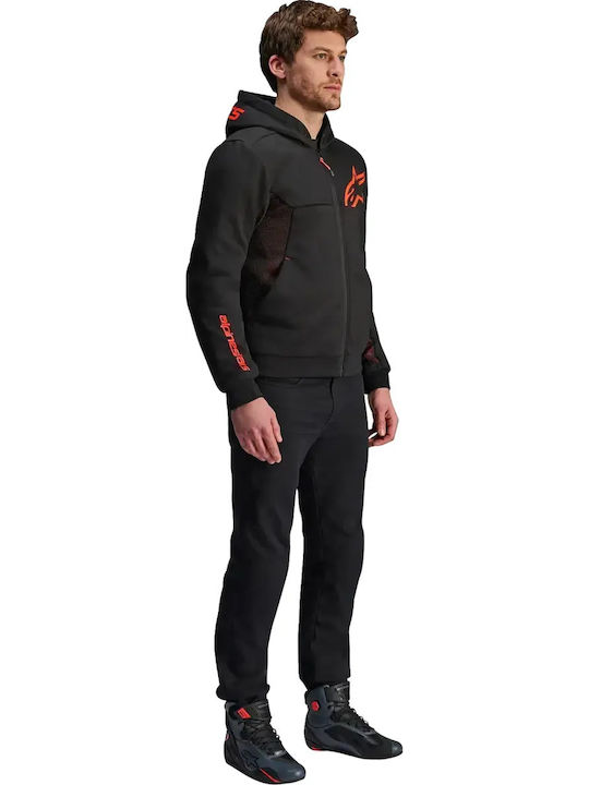 Alpinestars Hoodie Chrome Air Sport Jachetă Moto de Iarnă pentru Bărbați Neagră