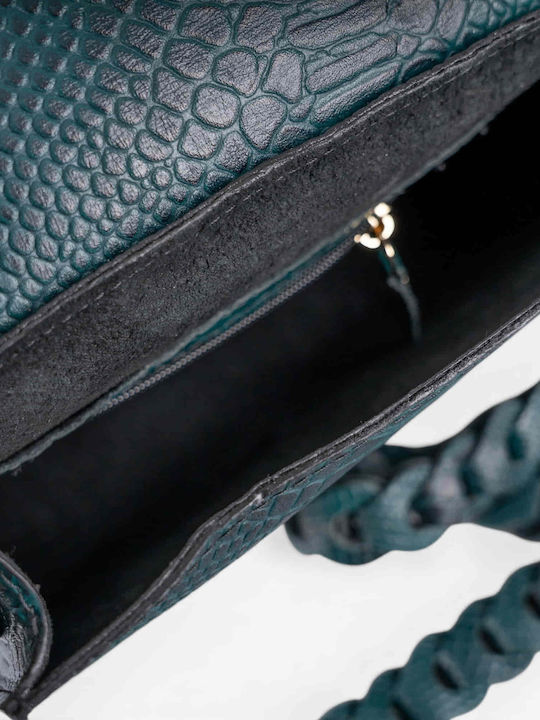 Genuí Leather Damen Schultertasche Grüne
