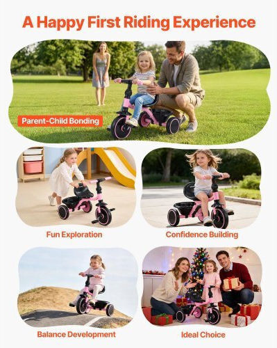 Vevor Toddler Foldable for 2-5 Years Pink