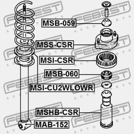 Купе Заден Амортисьор Mitsubishi Lancer Lancer Cedia Cs Ct 2000.03-2009.08 Jpn Mr554370