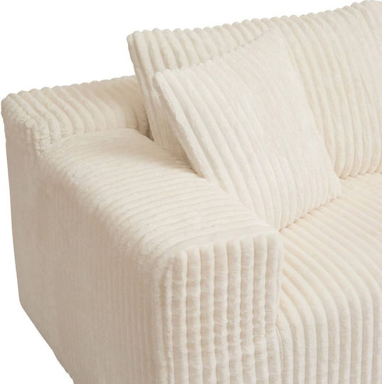 Solka Ъглов Диван Екрю 254x164x78см