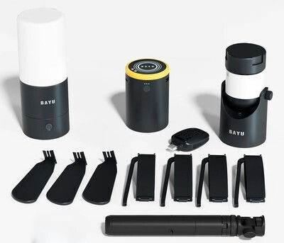 Bayu Laterne Batterie für Camping mit Powerbank & Ventilator 1600lm 15W Kupfer