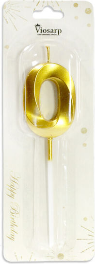 Birthday Candles Gold and Silver Number 0 Vc090-0