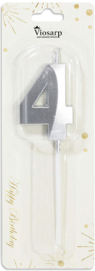 Geburtstagskerzen Gold & Silber Nummer 4 Vc090-4