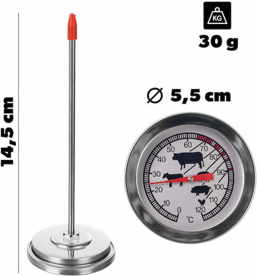 Kadax Аналогов Термометър за Фурна с Игла +120°C / +120°C