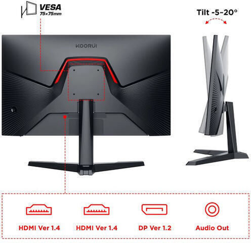 Koorui 24E3 New IPS Gaming Монитор 24" FHD 1920x1080 165Hz