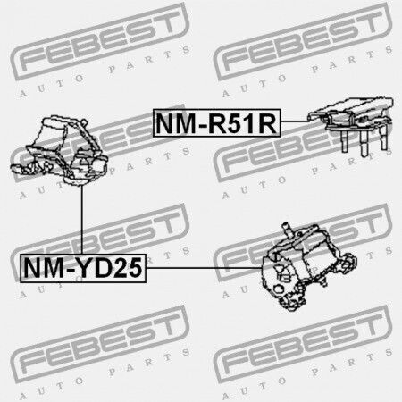 Μαξιλάρι Κινητήρα Πίσω Nissan Pathfinder R51m 2005.01-2014.11 El 11320-eb302