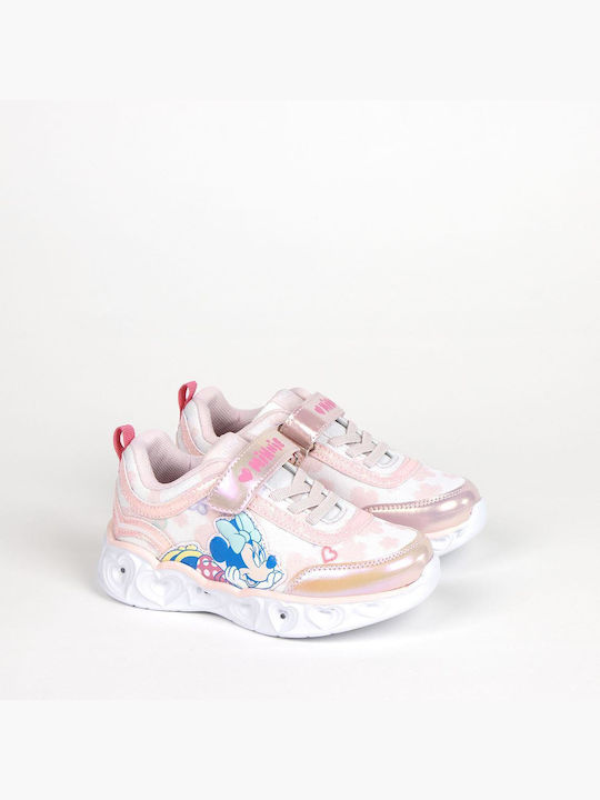 Minnie Kids Sneakers with Lights Pink