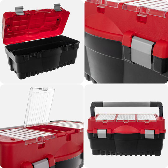 Kadax Pro Cutie de Unelte de Mână din Aluminiu cu Organizator de Capac