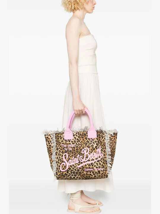 MC2 Vanity Beach Bag Made of Brown Canvas