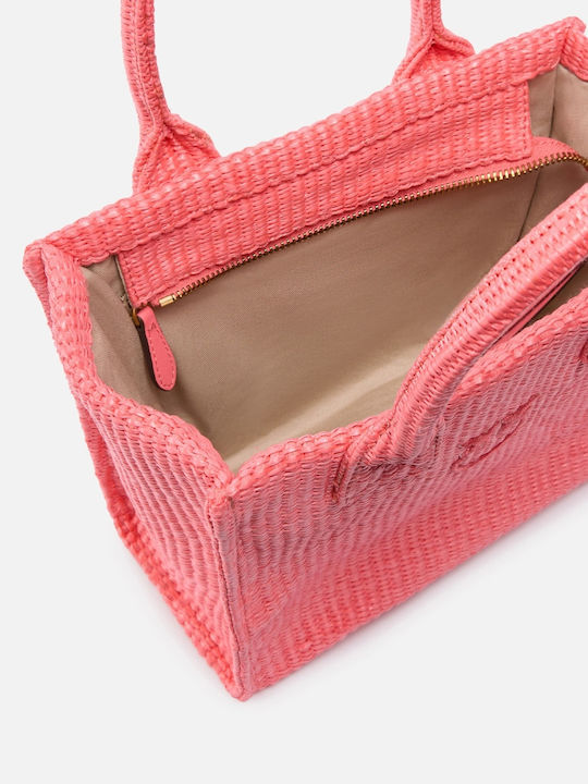 Pinko Fabric Beach Bag Pink