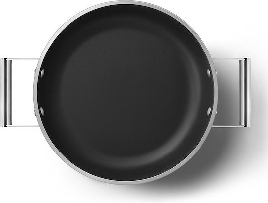 Smeg 50's Style Saute Pan from Aluminum with Lid with Ceramic Interior Coating 28cm