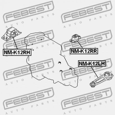 Engine Mount Rear Nissan Primera P12e 2002.01-2007.05 El 11220-ax000