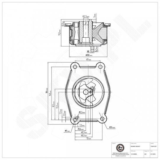 Motorhalterung Opel Astra H Meriva B Zafira B Links 13159996