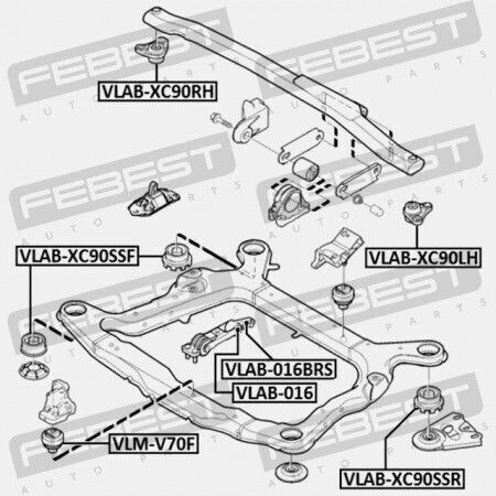Μπροστινό Μαξιλάρι Κινητήρα Volvo Xc90 2003 30680750