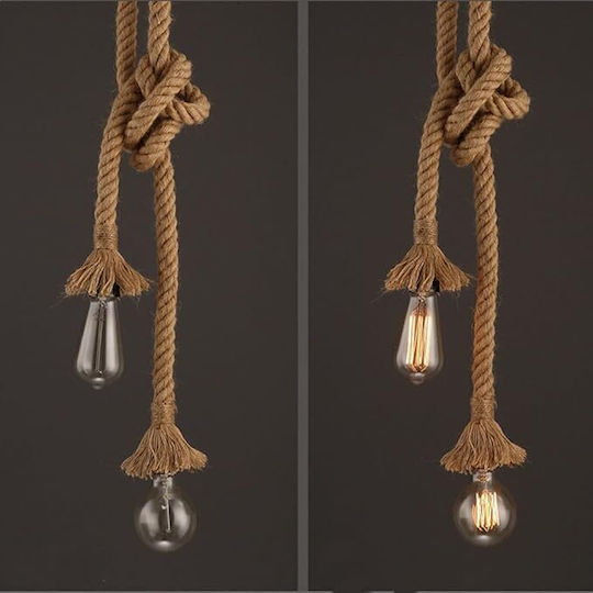 Lightplanet Κρεμαστό Φωτιστικό με Σχοινί για Ντουί E27