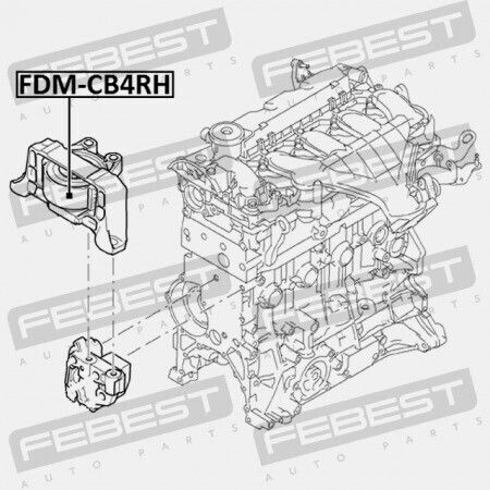 Suport Motor Hidraulic Dreapta Ford Focus Cb4 2008-2011 Eu 1343056