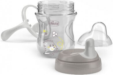 Chicco Cana Pentru Bebeluși Educațională Plastică cu Mânere Gri pentru 6m+ 200ml