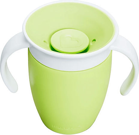 Munchkin Παιδικό Ποτηράκι Miracle 360° Trainer Cup από Πλαστικό Πράσινο 207ml για 6m+