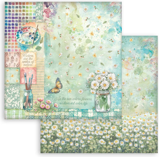 Χαρτιά Scrapbooking 10τεμ 30.5×30.5cm Stamperia Daisy Art