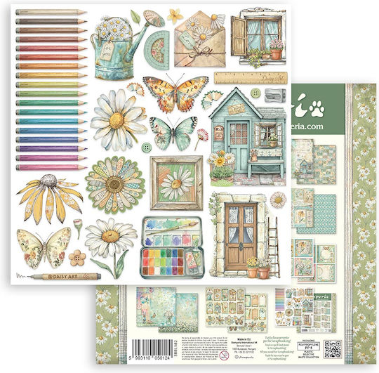 Χαρτιά Scrapbooking 10τεμ 30.5×30.5cm Stamperia Daisy Art