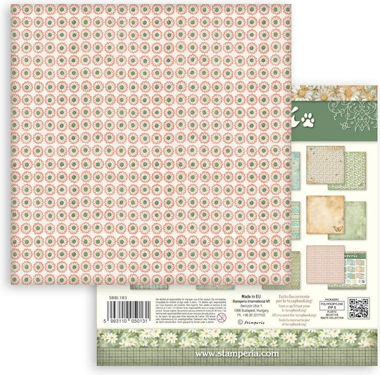 Χαρτιά Scrapbooking 10τεμ 20.3×20.3cm Stamperia Daisy Art Backgrounds