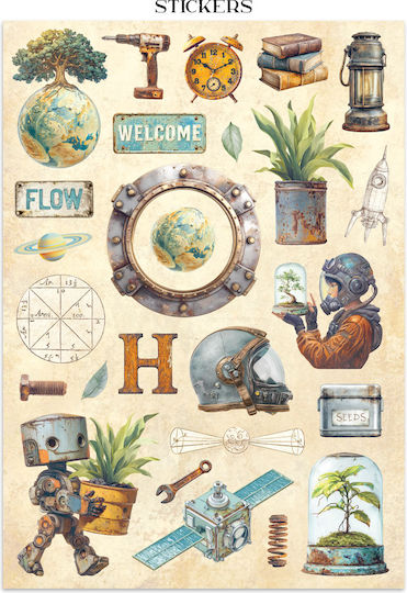 Junk Journal Stickers Cut-outs Backgrounds A New Beginning
