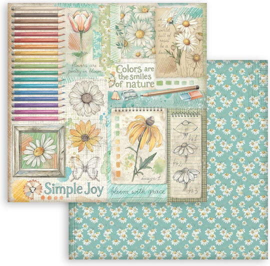 Χαρτιά Scrapbooking 10τεμ 30.5×30.5cm Stamperia Daisy Art