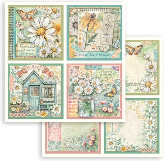 Χαρτιά Scrapbooking 10τεμ 30.5×30.5cm Stamperia Daisy Art