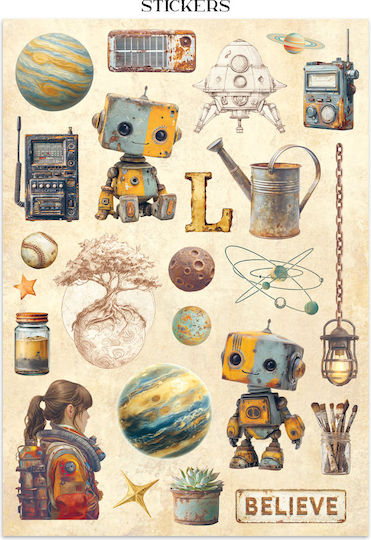 Junk Journal Stickers Cut-outs Backgrounds A New Beginning
