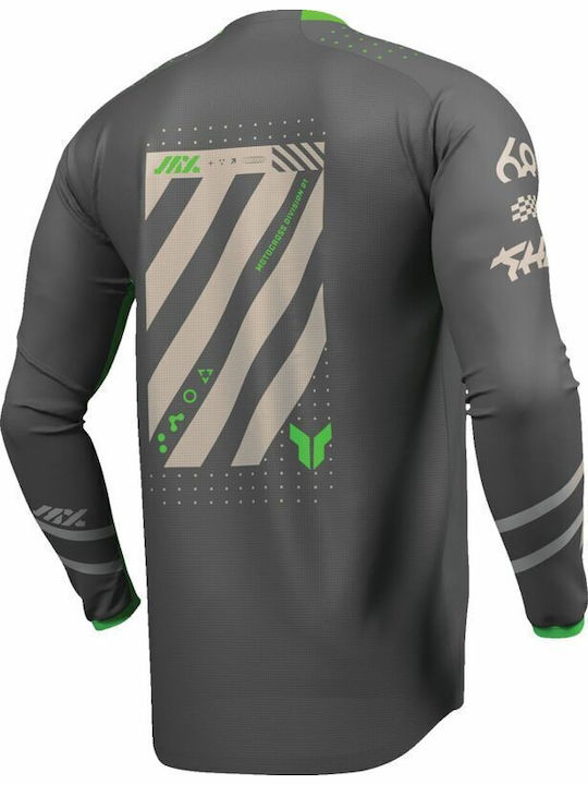 Thor Jersey Futura Racewear Launchmode Gray Charcoal Gray Polyester