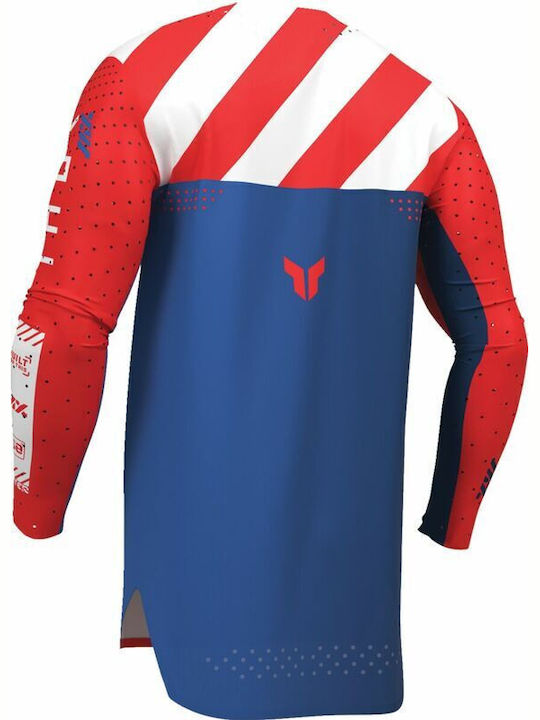 Thor Synth Racewear Sportmode Ανδρική Μπλούζα Motocross Μακρυμάνικη Κόκκινο Χρώμα
