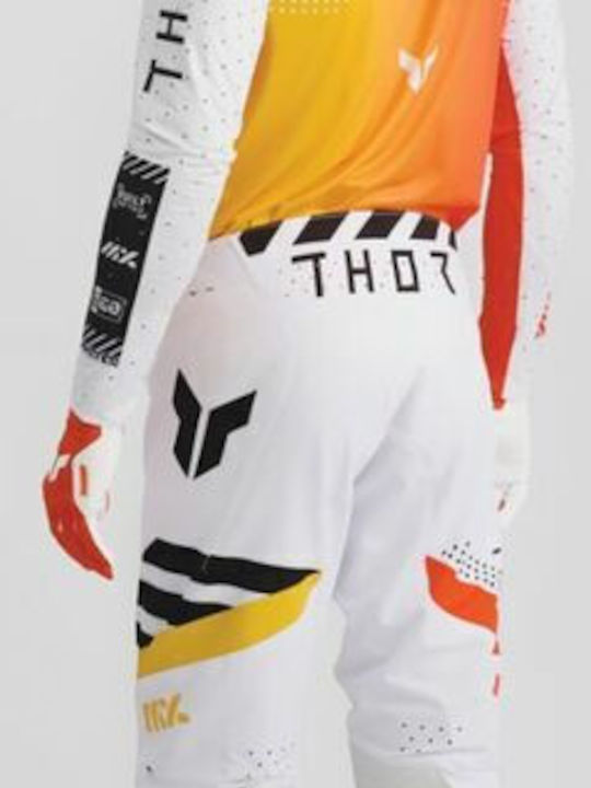 Thor Synth Racewear Sportmode Men's Motocross Long-Sleeved Jersey White Color
