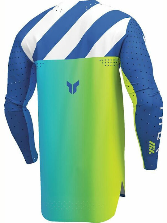 Thor Synth Racewear Sportmode Ανδρική Μπλούζα Motocross Μακρυμάνικη Μπλε Χρώμα