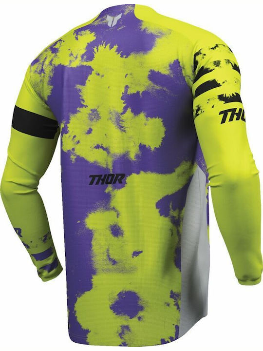 Thor Bleach Racewear Launchmode Men's Motocross Long-Sleeved Jersey Gray Color