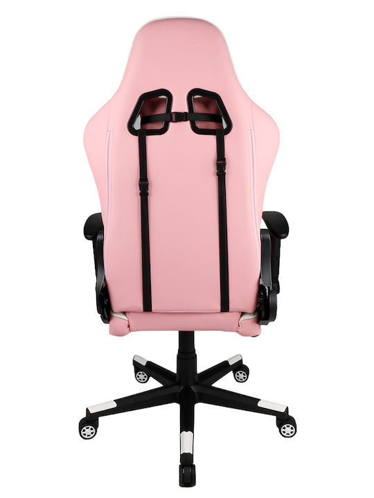 Gembird GC-03-PW Gaming Chair Artificial Leather with Adjustable Arms White/Pink