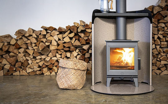 Charnwood Cranmore 3 Стоманена Дървена Печка 3.6kW Синя