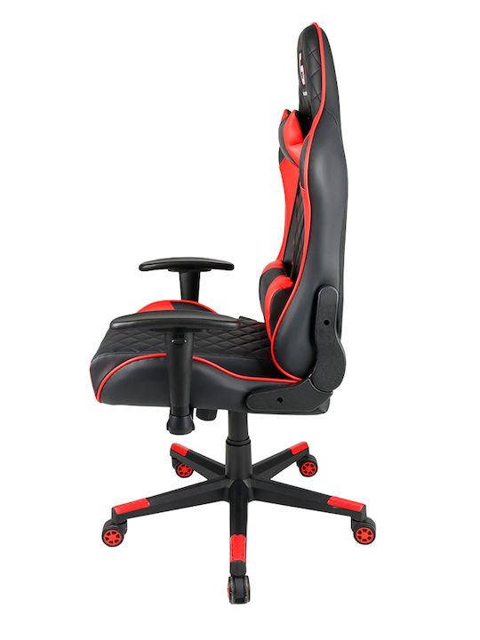 Gembird GC-03-BR Καρέκλα Gaming Δερματίνης με Ρυθμιζόμενα Μπράτσα Black / Red